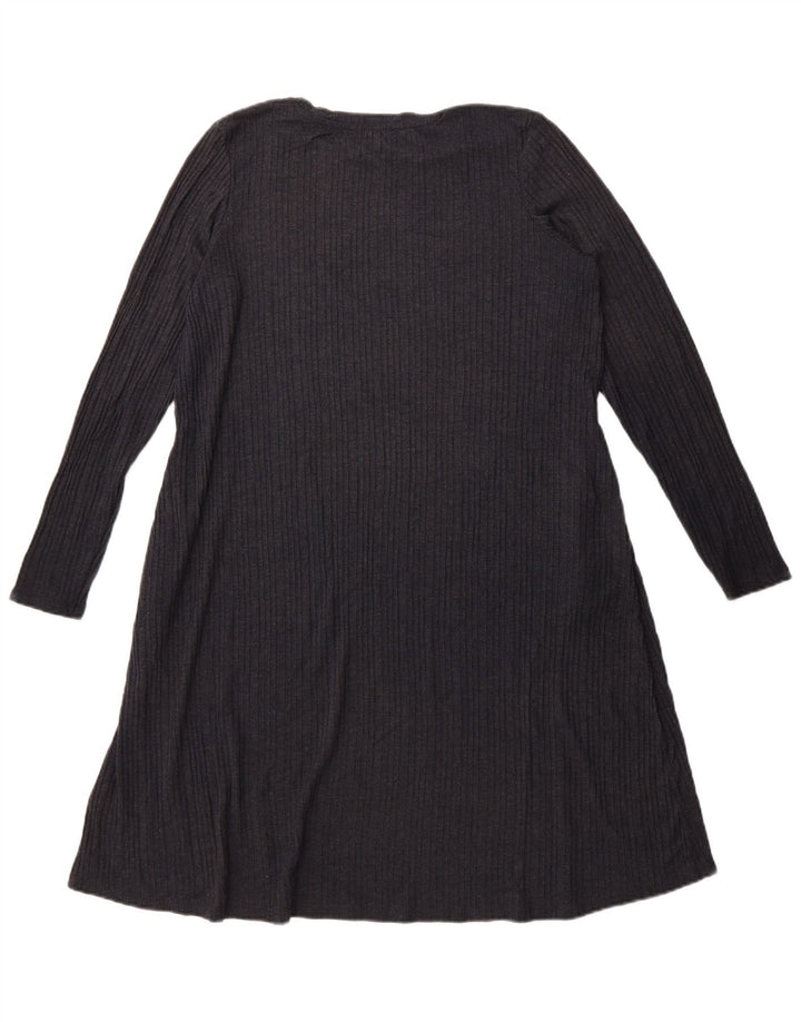 Marks & Spencer Womens A-Line Dress UK 16 Large Navy Blue Polyester