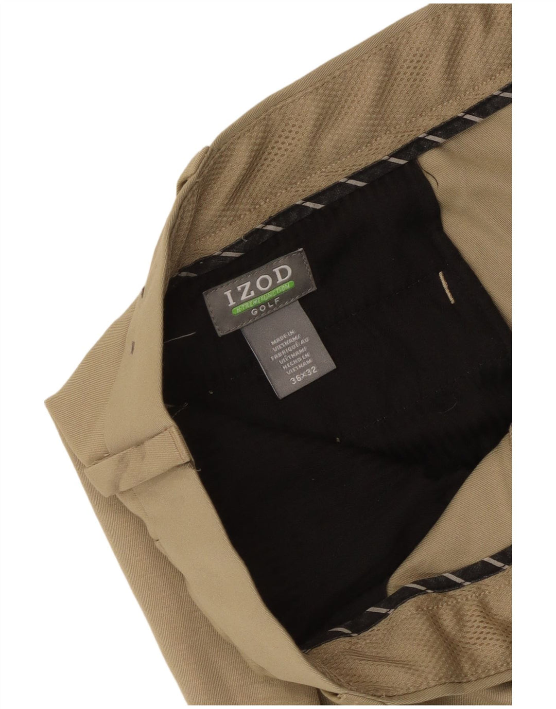 Izod Herre Golf Straight Suit Bukser W36 L32 Beige Polyester