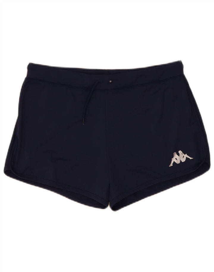 Kappa Womens Sport Shorts UK 14 Large Navy Blue Polyester