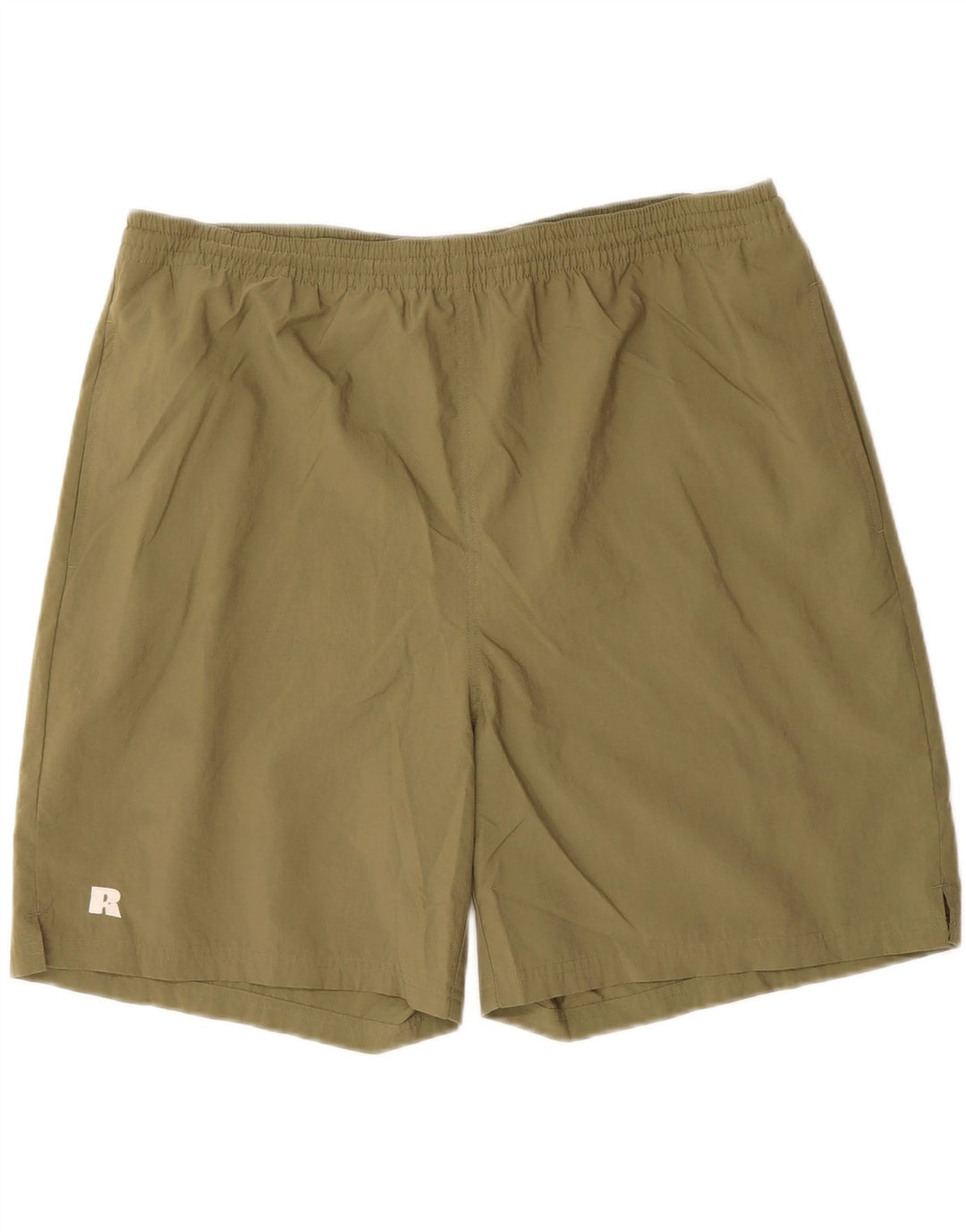 RUSSELL ATHLETIC Mens Sport Shorts Large  Khaki Vintage Russell Athletic and Second-Hand Russell Athletic from Messina Hembry 