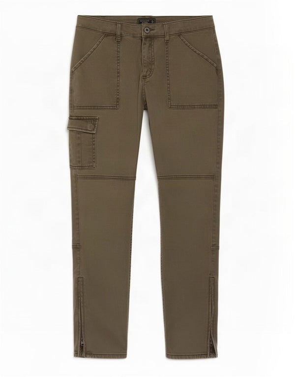 Женские узкие брюки карго Abercrombie & Fitch W26 L27, зеленый хлопок