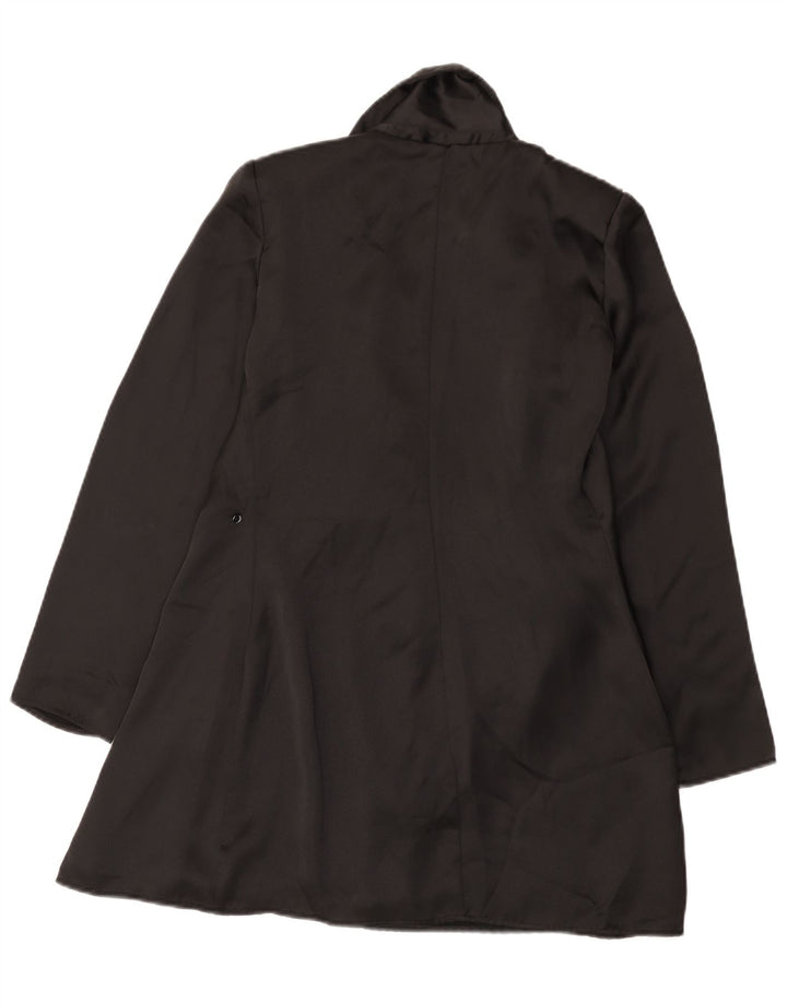 Zara Womens Open Overcoat UK 6 XS Sort Polyester