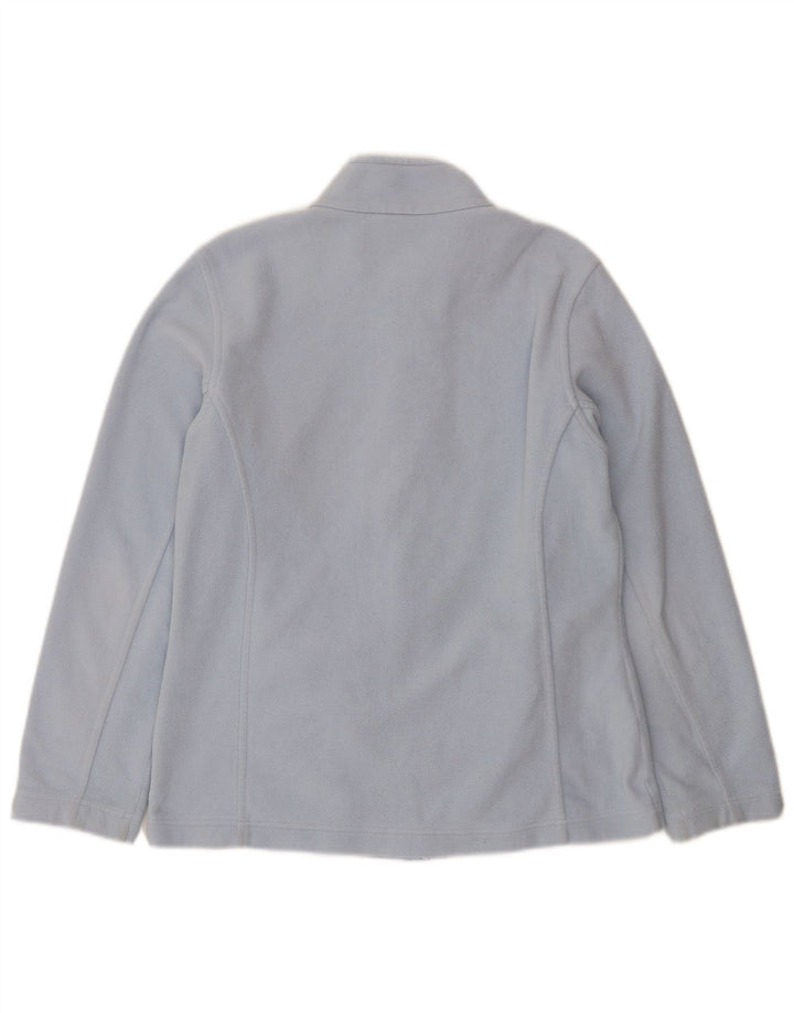 Marks & Spencer Womens Oversized Fleece Jacket UK 10 Small Blue Polyester