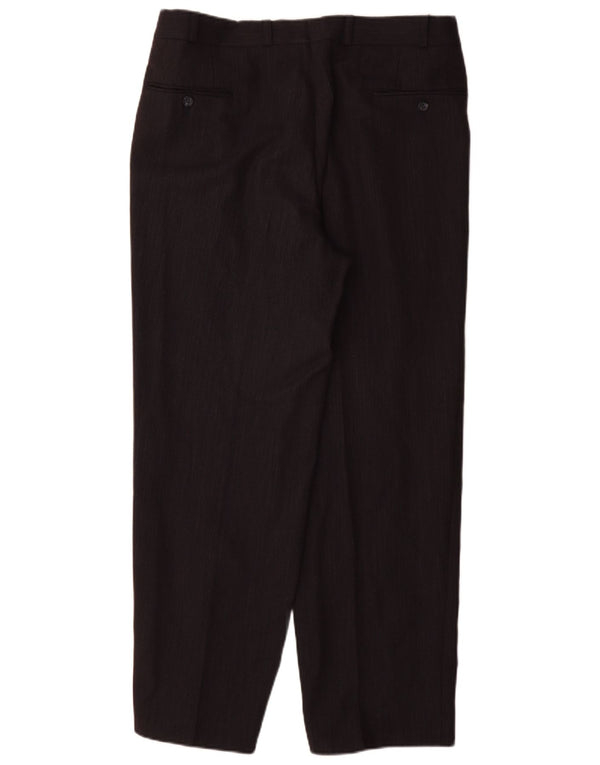 Daniel Hechter Pantalon de costume pour homme IT 52 XL W36 L31 Bleu marine à fines rayures