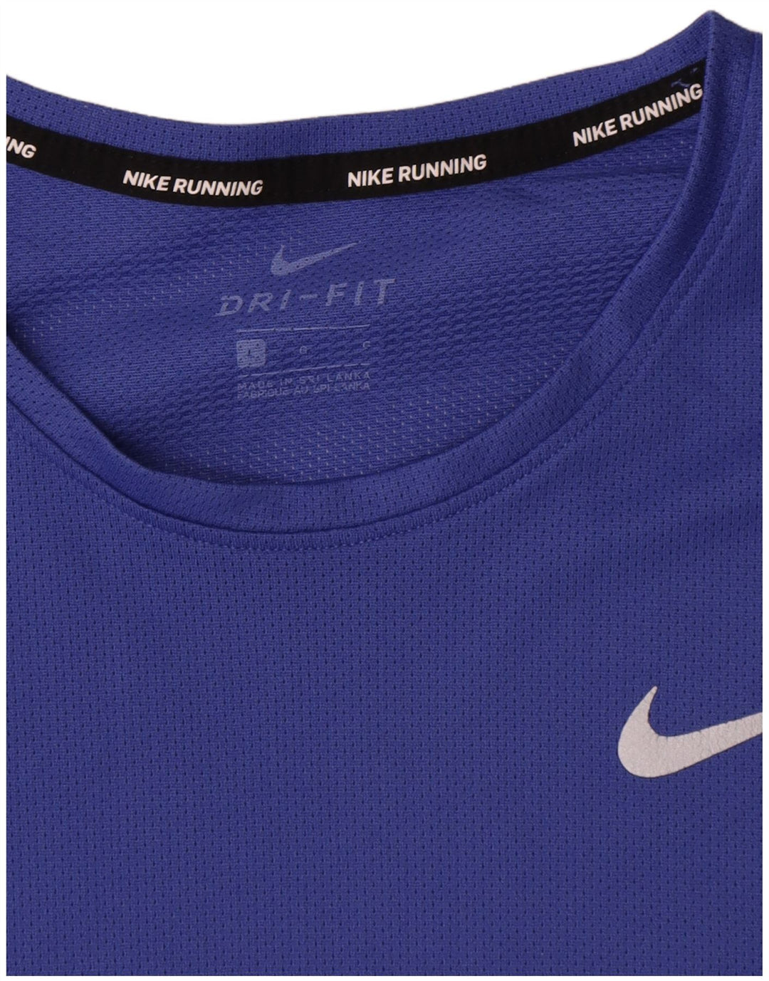 Nike Herren Dri Fit T-Shirt Top Large Blau Polyester