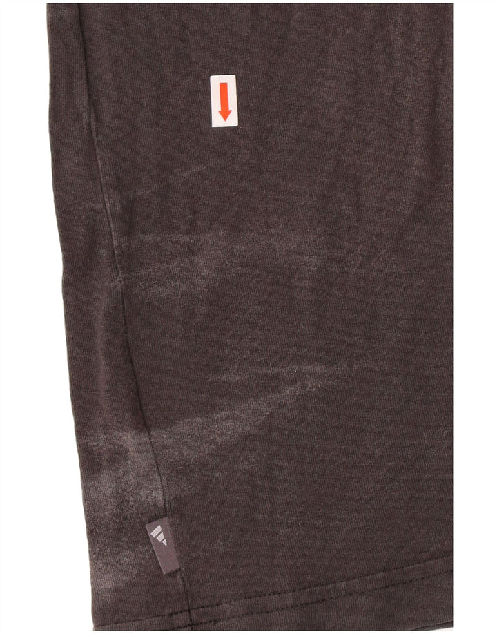 ADIDAS Mens T-Shirt Top Medium Grey Cotton