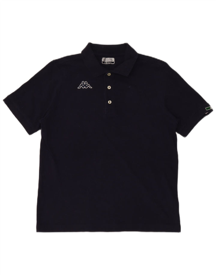 Kappa Mens Polo Shirt Small Navy Blue Cotton