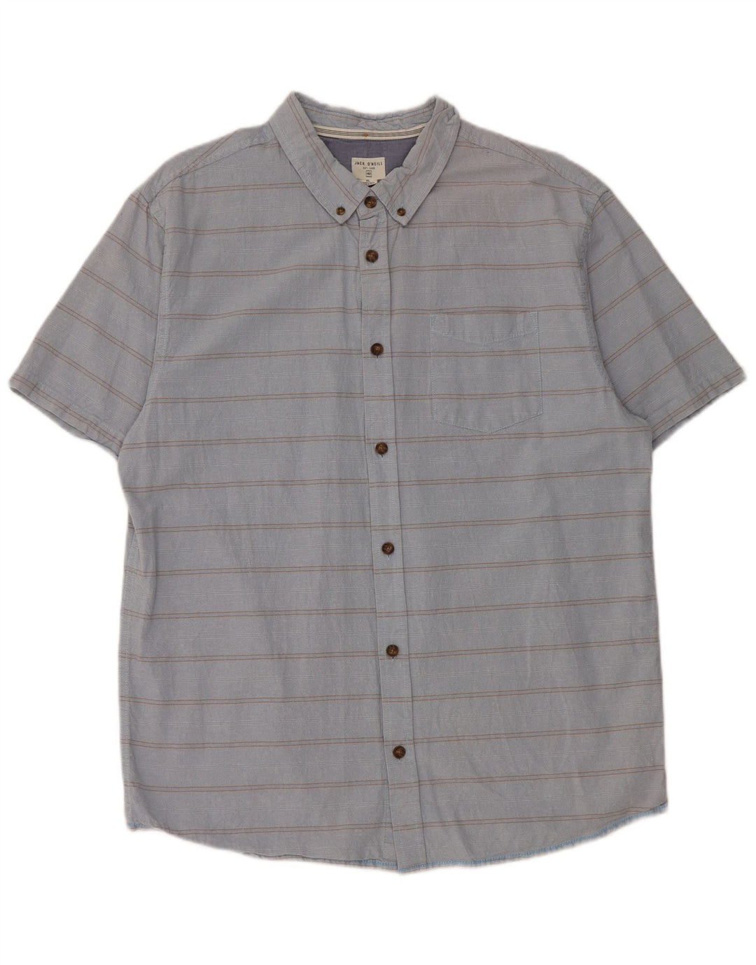 O'Neill Mens Short Sleeve Shirt XL Blue Striped