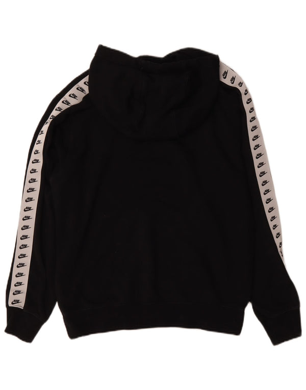 Ανδρικό γραφικό μπλουζάκι με κουκούλα Nike, μικρό μαύρο χρώμα, βαμβακερό