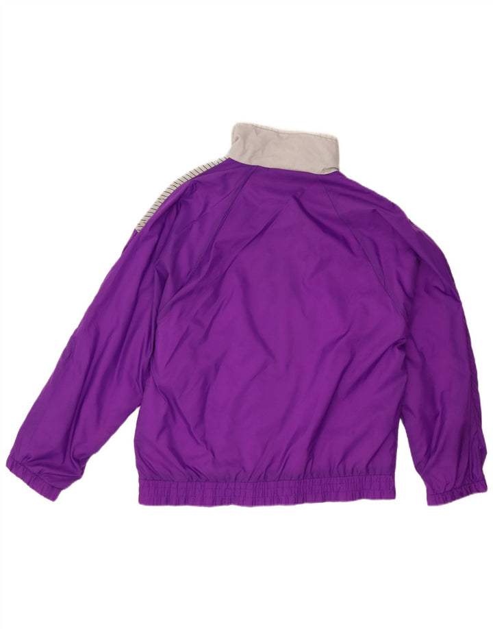 Vintage Womens Full Tracksuit EU 42 Large  Purple Striped Polyamide