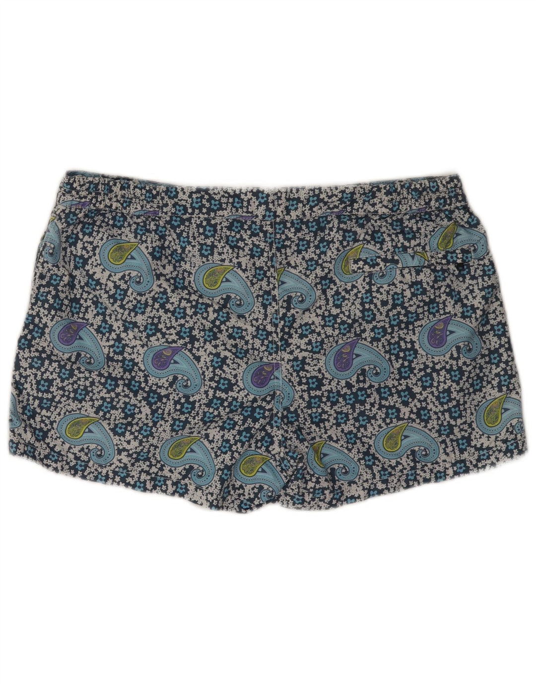MC2 SAINT BARTH  Mens Swimming Shorts Large  Blue Paisley Polyamide