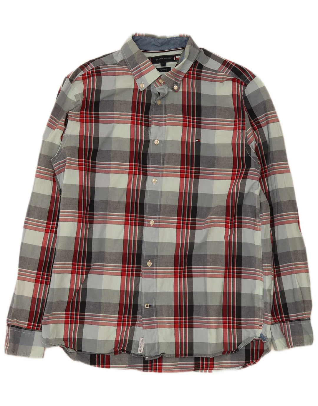 Tommy Hilfiger Chemise Regular Fit Homme Grand Carreau Multicolore Coton