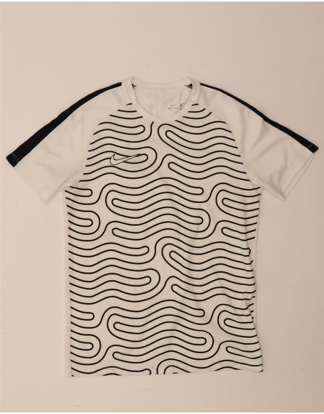 Nike T-shirt Dri Fit à motif abstrait pour homme Blanc moyen colour block