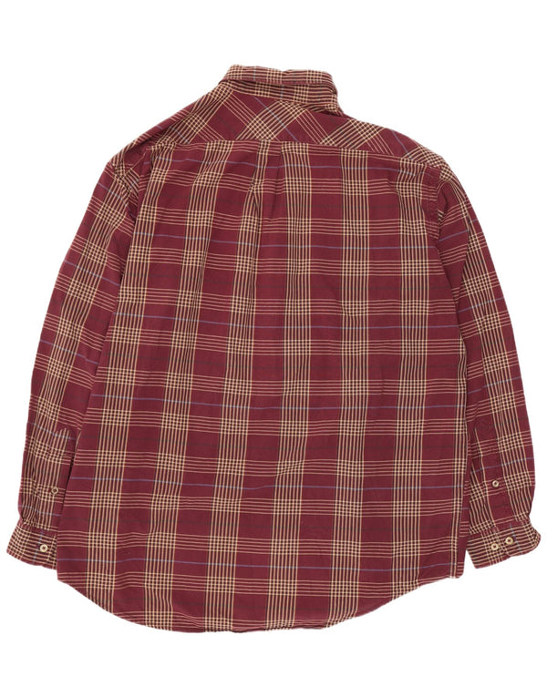 Marlboro Classics Chemise Homme 2XL Coton à Carreaux Bordeaux