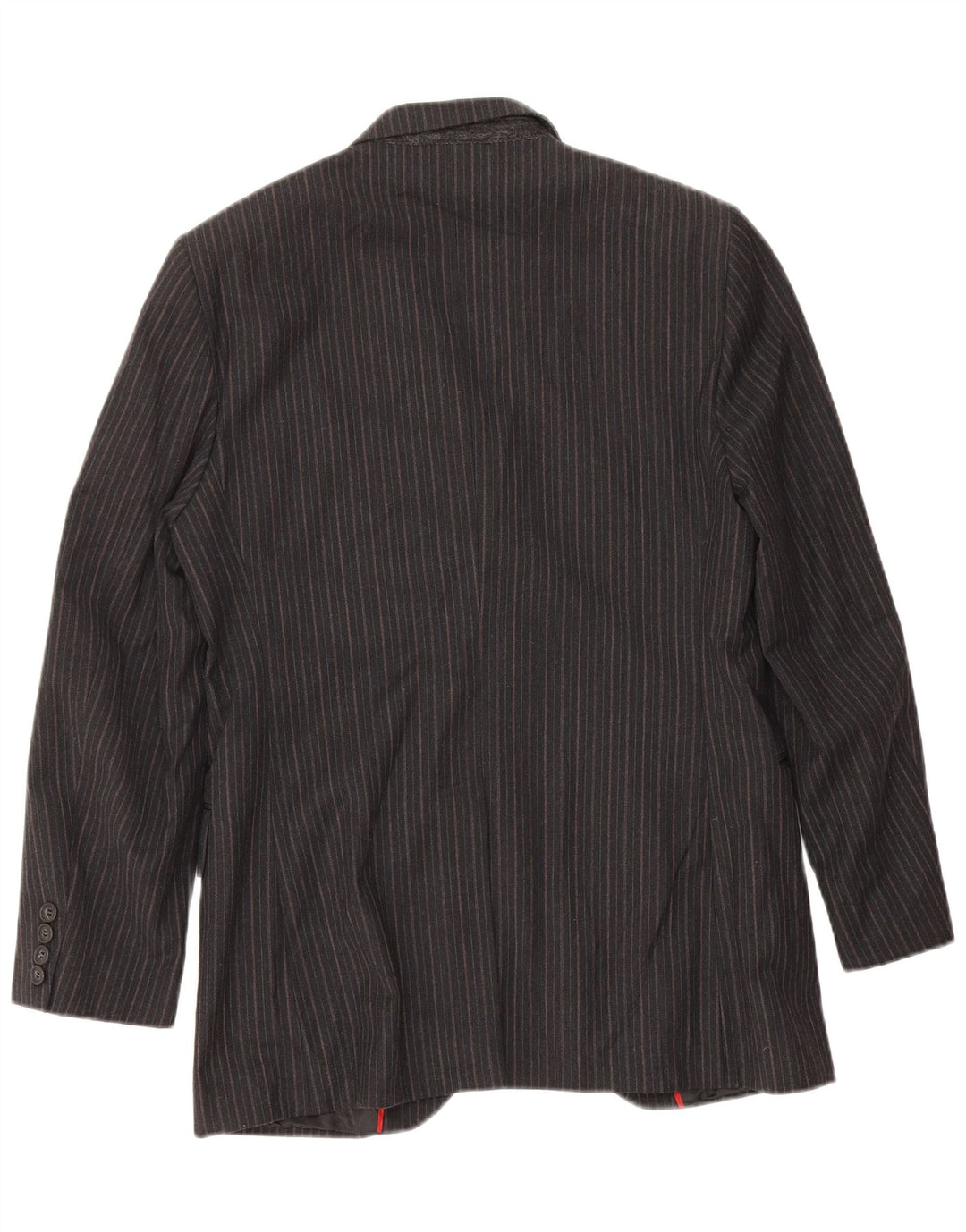 Sisley Veste Blazer 3 Boutons Homme IT 46 Petit Gris Coton Rayé