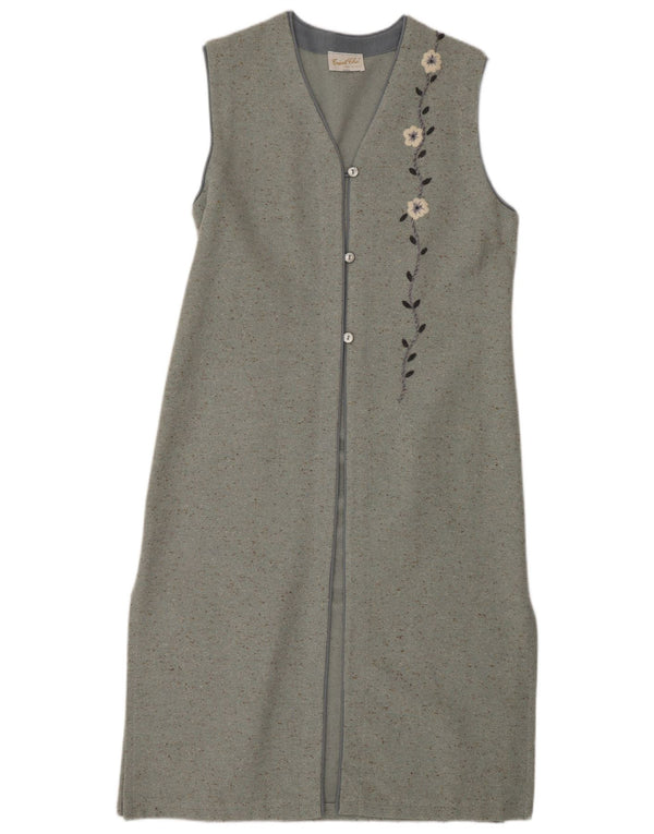 Rochie maxi fără mâneci pentru femei Tricot Chic UK 14 Medium Grey Flecked