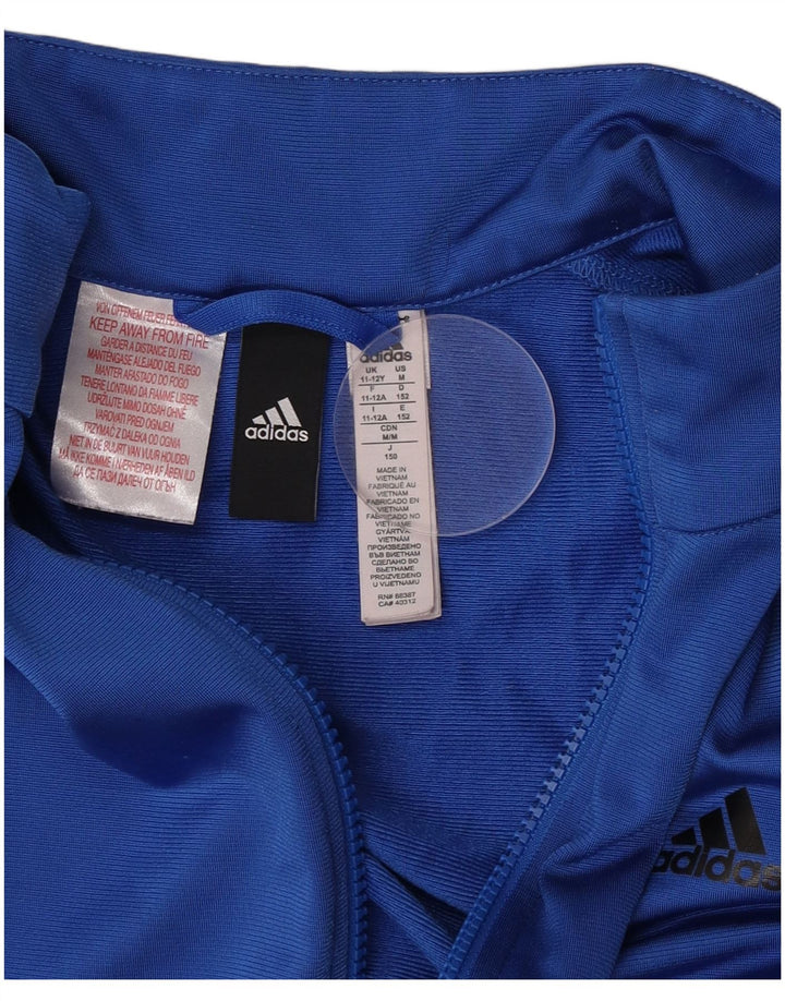 Veste de survêtement Adidas Garçon 11-12 ans Bleu Polyester