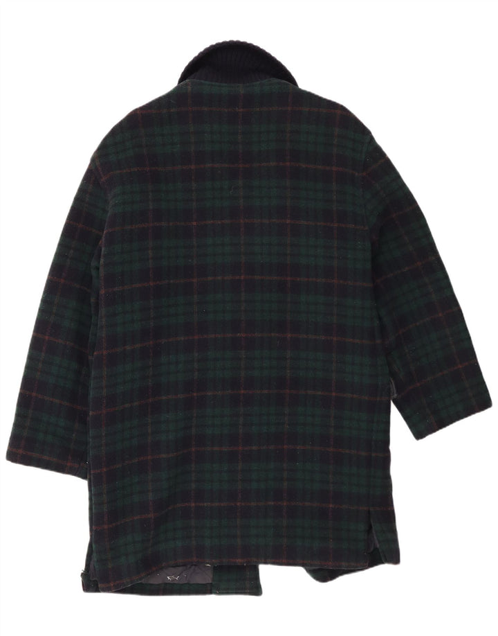Paul & Shark Womens Overcoat UK 20 2XL Navy Blue Check
