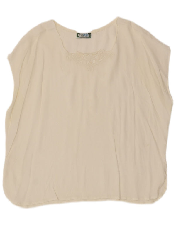 Camicetta da donna Fiori di Chiara Top IT 50 XL Acetato floreale bianco