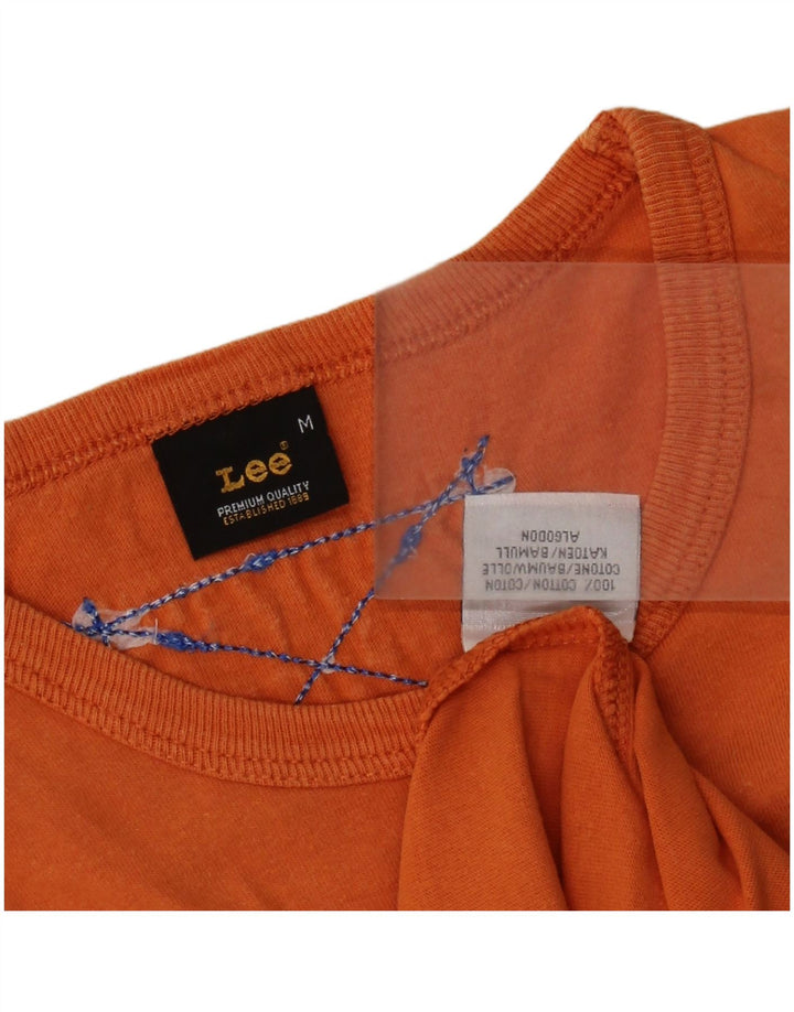 Maglietta grafica da uomo Lee Top in cotone arancione medio