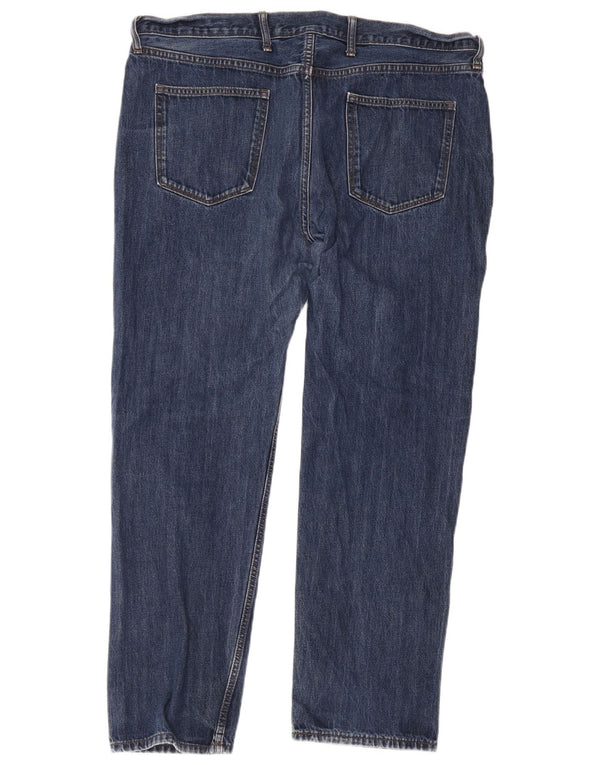 Marks & Spencer Mens Regular Straight Jeans W42 L31 Blue Cotton