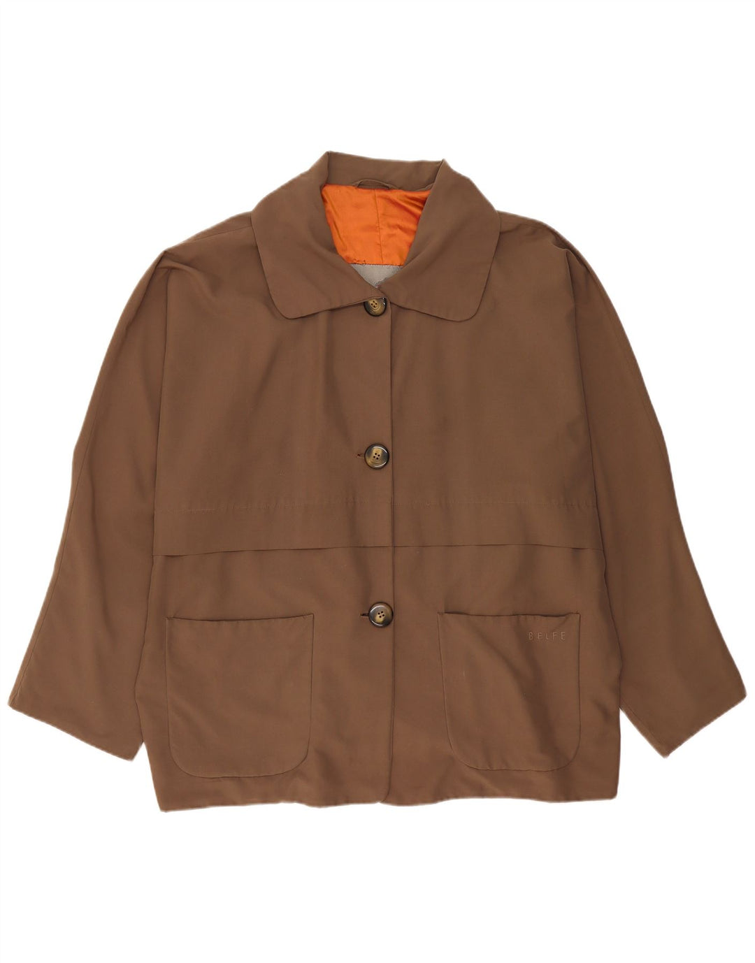 Giacca utilitaria oversize da donna a 3 bottoni Belfe EU 44 XL nylon marrone