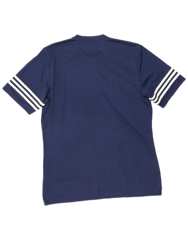 Adidas Mens Climalite T-Shirt Top Large Navy Blue Polyester
