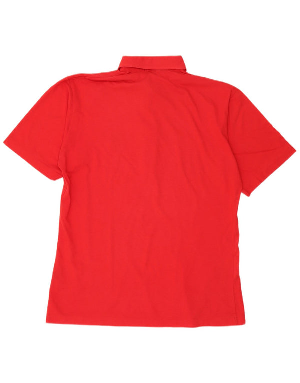 Męska koszulka polo w stylu vintage, duża, czerwona, bawełniana