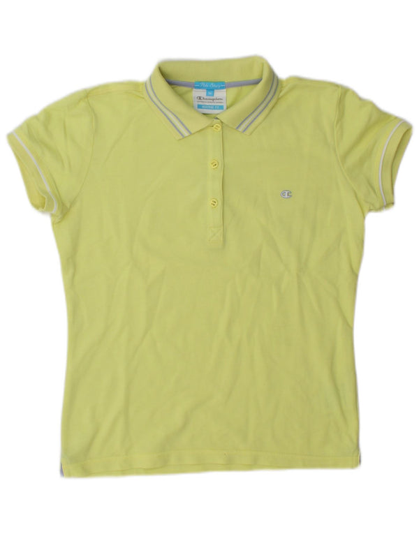 Champion Damen Heritage Fit Poloshirt UK 14 Mittelgelbe Baumwolle