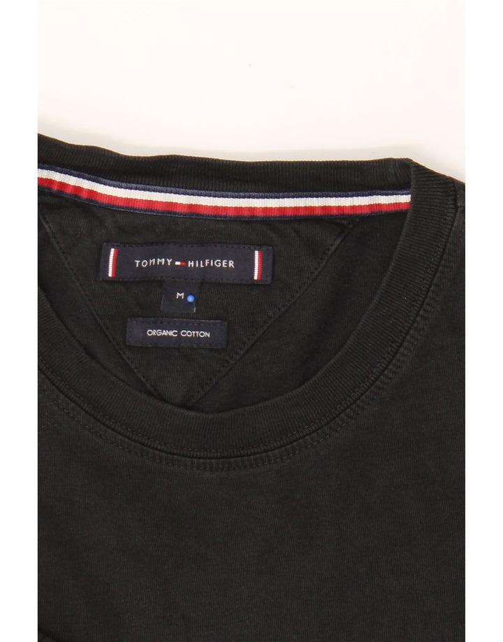 Tommy Hilfiger Mens T-Shirt Top Medium Black Cotton