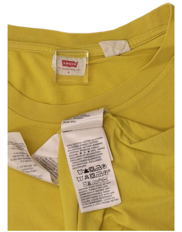 LEVI'S Mens T-Shirt Top Small Yellow Cotton