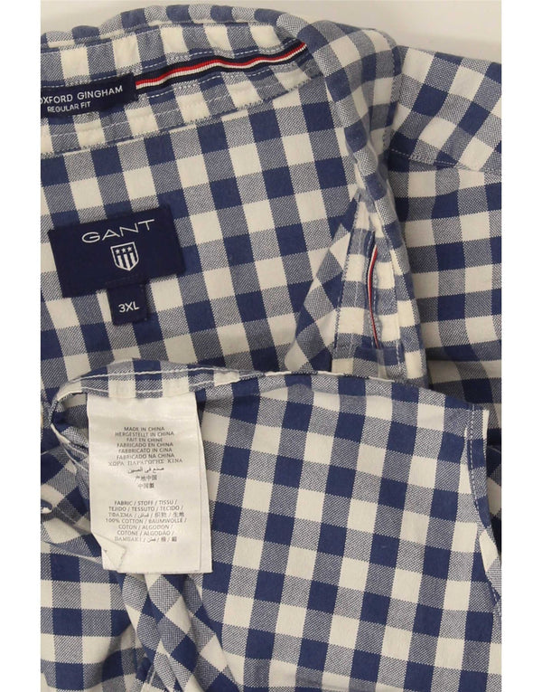 Gant Mens Regular Fit Shirt 3XL Blue Gingham Cotton