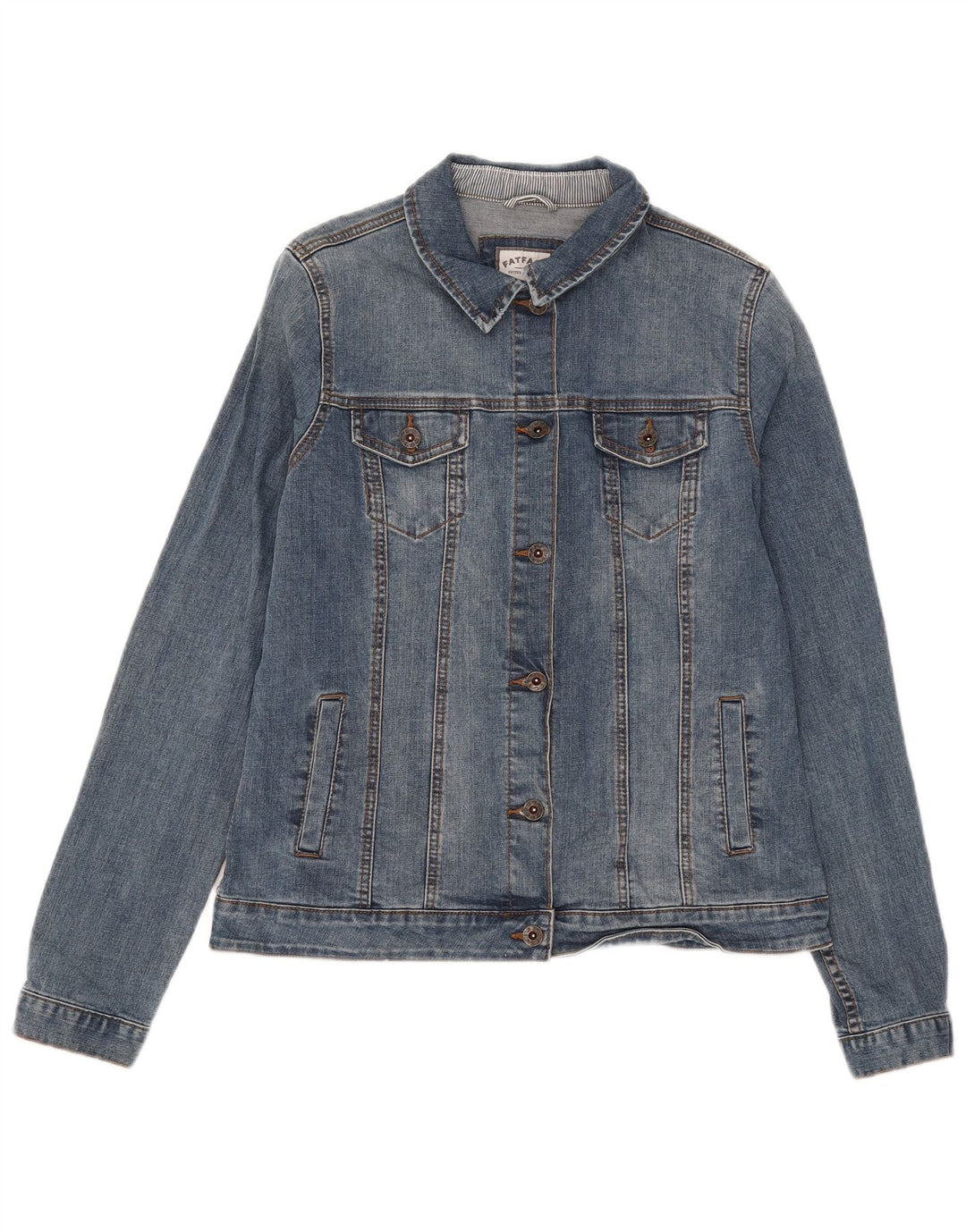 Fat Face Womens Denim Jacket UK 12 Medium Blue Cotton