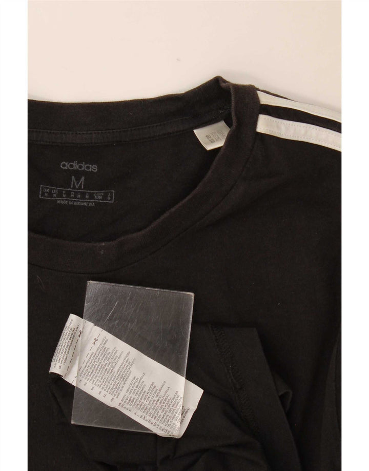 Adidas Mens T-Shirt Top Medium Black Cotton