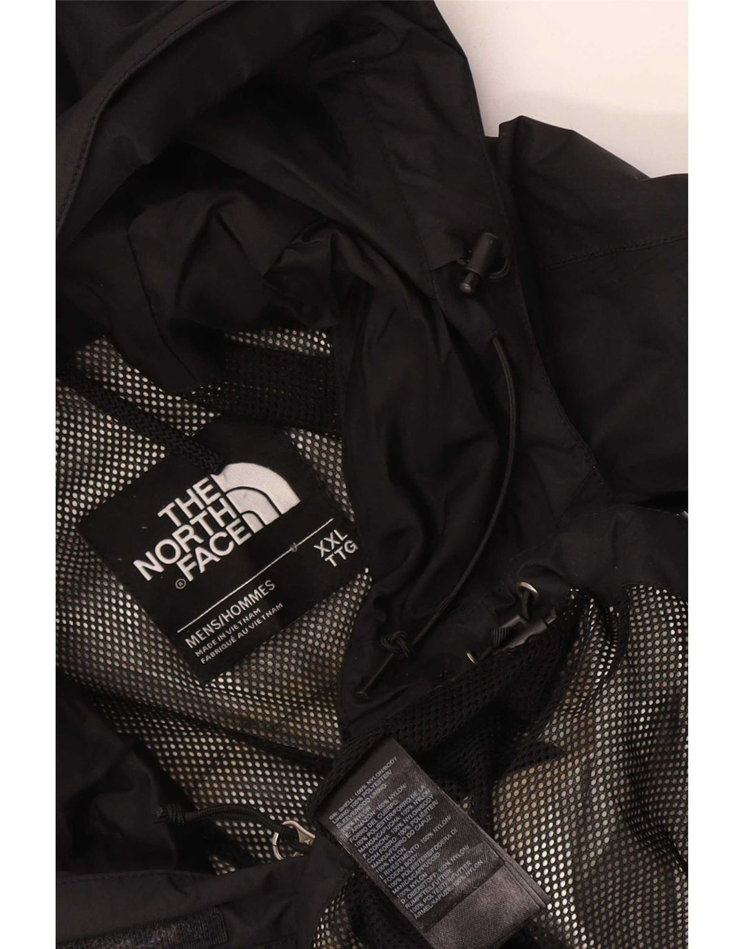 The North Face Womens Hooded Rain Jacket UK 44 2XL Black Polyester