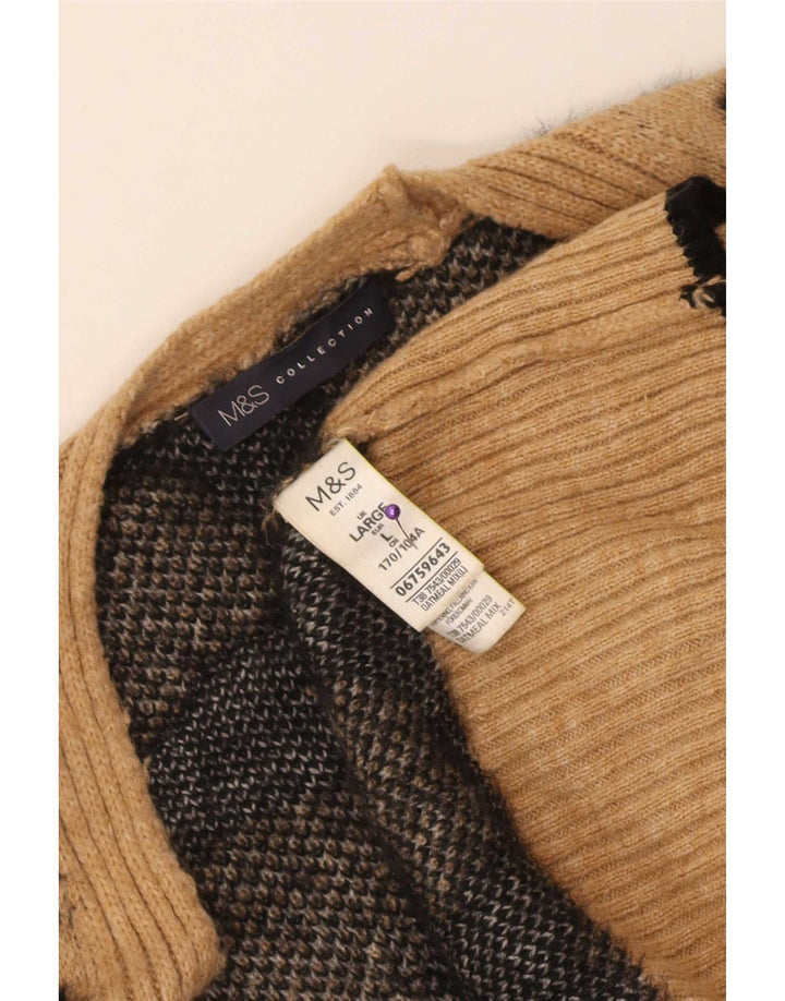 Marks & Spencer Pull cardigan surdimensionné pour femme UK 16 Large Beige