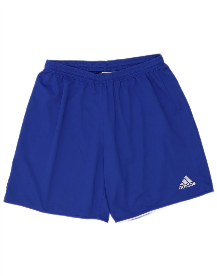 Pantaloncini sportivi ADIDAS Climalite da uomo, grandi, in poliestere blu