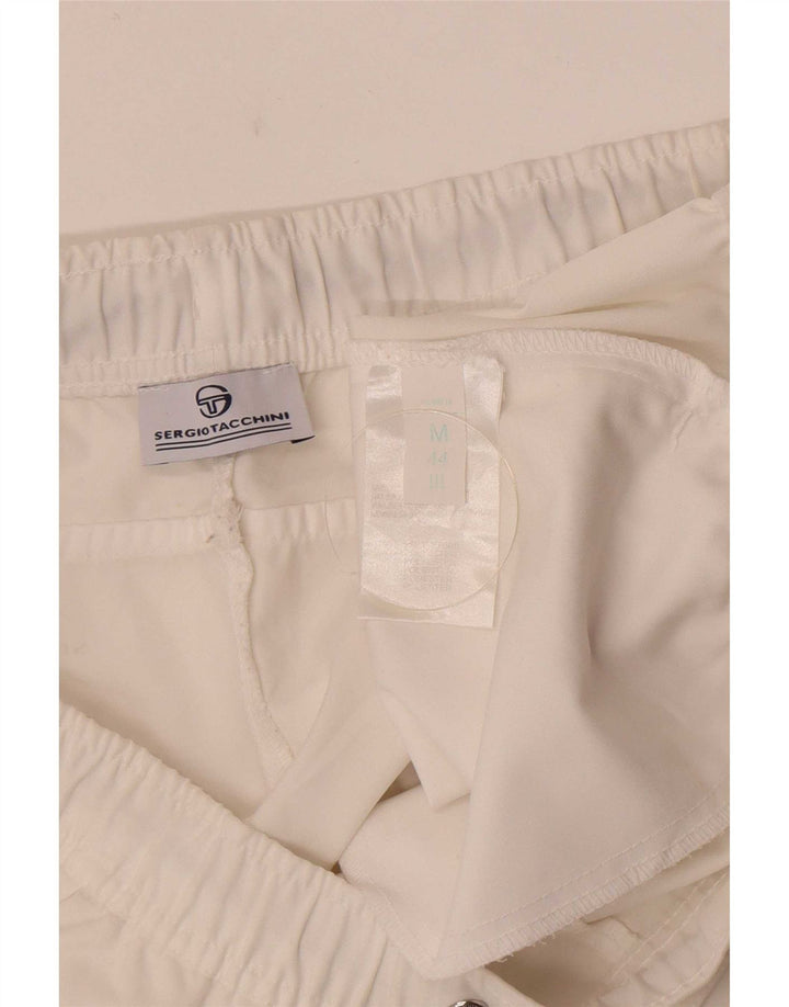 Sergio Tacchini Womens Sport Shorts IT 44 Medium White Polyester