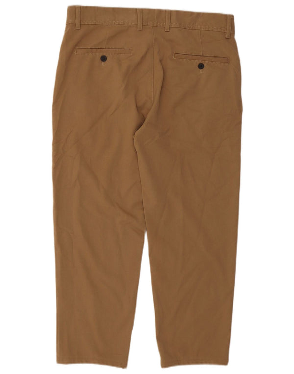 Zara Mens Straight Chino Trousers EU 42 Large W32 L25 Beige
