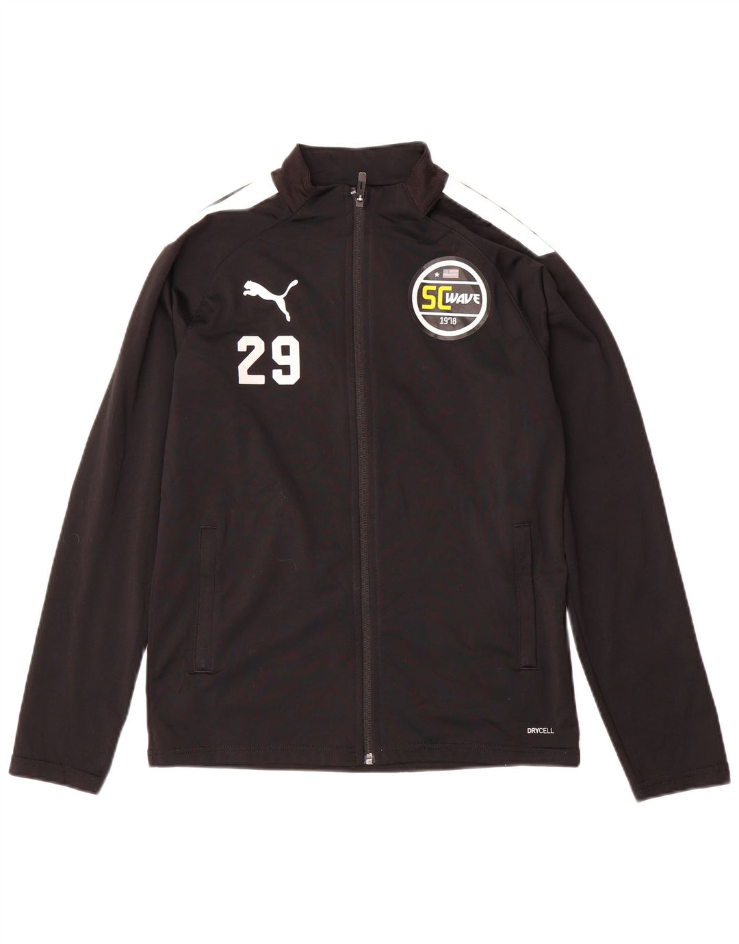 Giacca da tuta da ragazzo PUMA 13-14 anni Poliestere color block nero