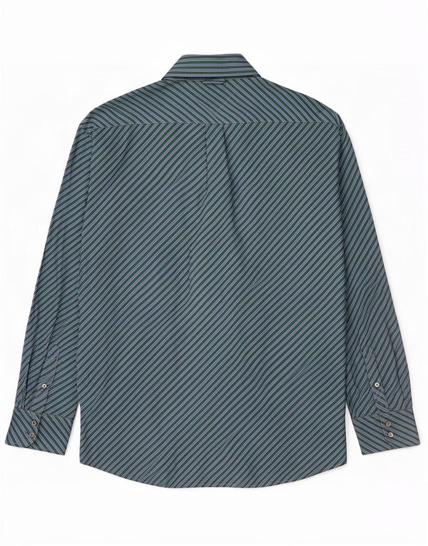 Camicia da uomo Tommy Hilfiger XL in cotone a righe verdi