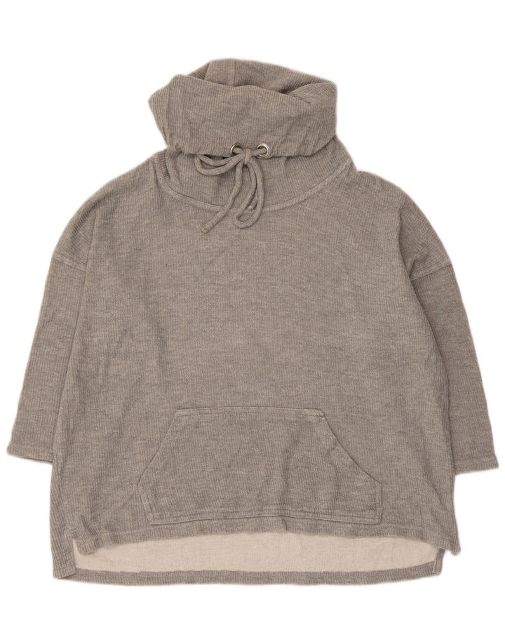Zara Suéter tipo jersey extragrande con manga 3/4 para mujer UK 44 Gris medio