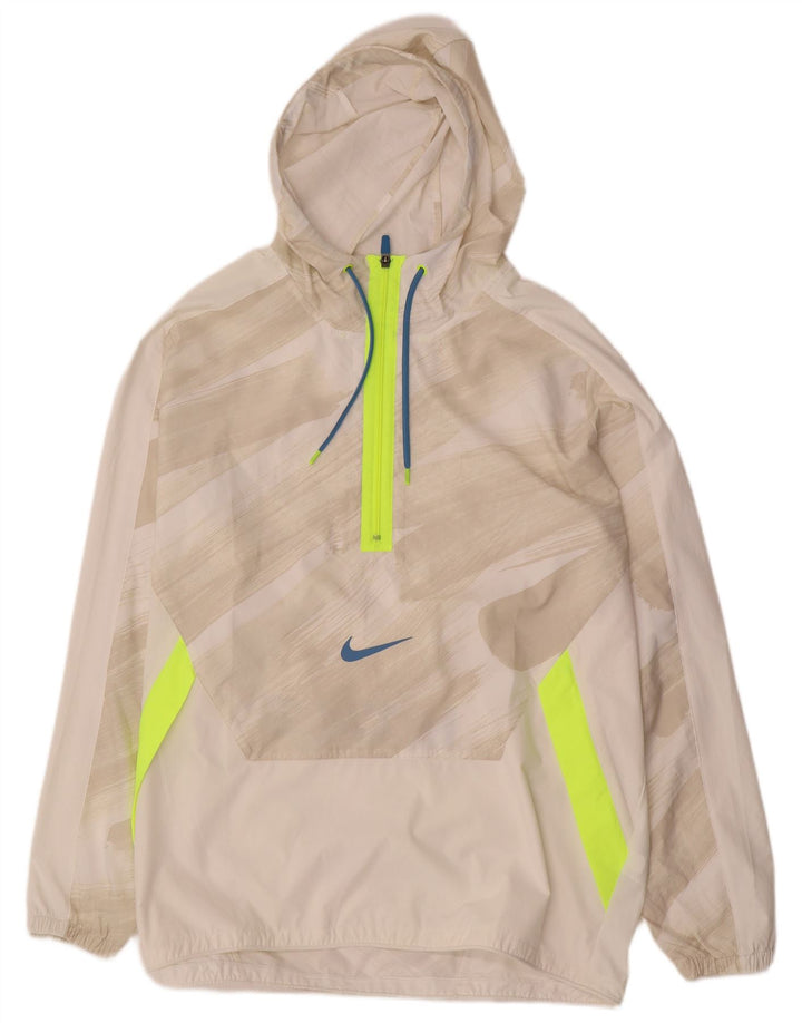 Jachetă de ploaie Nike Dri Fit Pullover pentru bărbați UK 40, mare, alb, color block