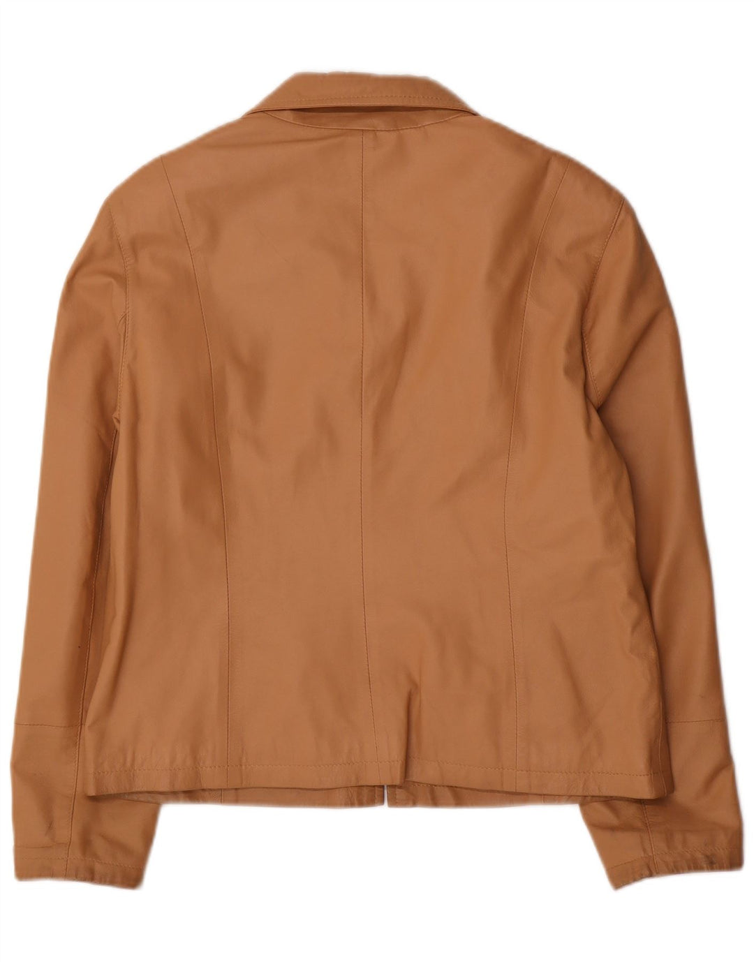 Giacca in pelle bomber da donna Franco Callegari UK 16 grande in pelle beige