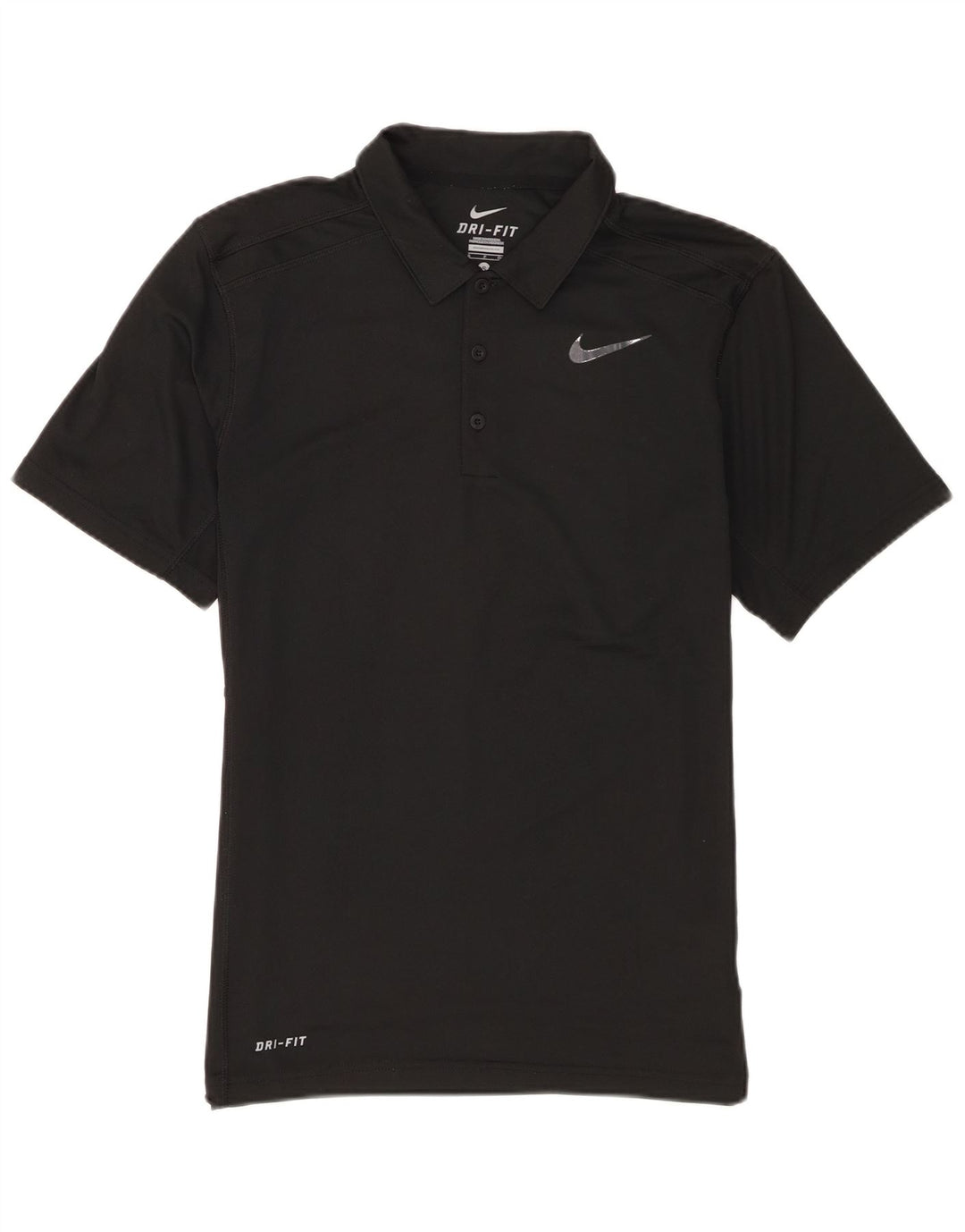 Nike Mens Dri Fit Polo Shirt Small Black Polyester