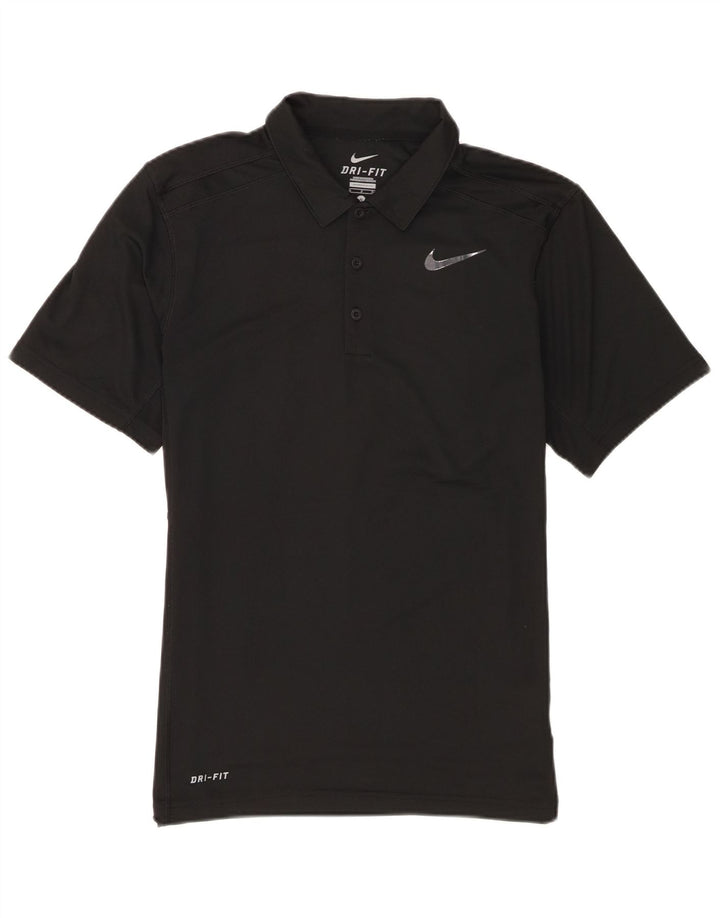 Nike Mens Dri Fit Polo Shirt Small Black Polyester