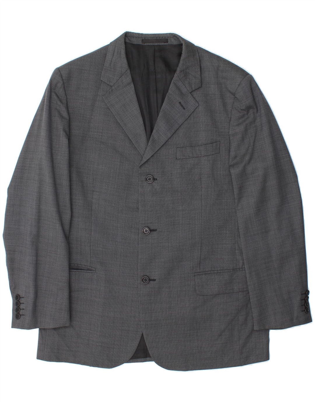 MASSIMO DUTTI Mens 3 Button Blazer Jacket EU 52 XL Grey Wool Vintage Massimo Dutti and Second-Hand Massimo Dutti from Messina Hembry 