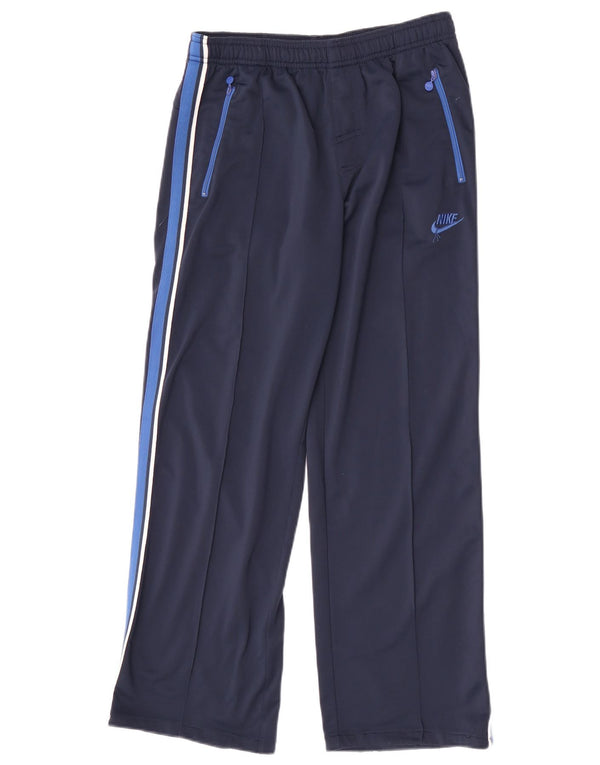 Nike Boys Tracksuit Trousers 13-14 Years XL Navy Blue Colourblock Polyester
