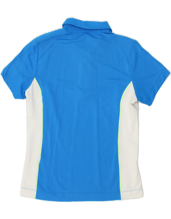 NIKE Womens Polo Shirt US 8/10 Medium Blue Colourblock Polyester Vintage Nike and Second-Hand Nike from Messina Hembry 