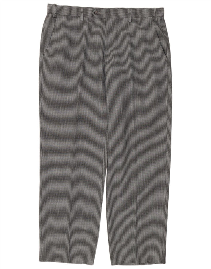 Pantaloni da abito dritti da uomo Marks & Spencer vestibilità regolare W36 L29 Grigi